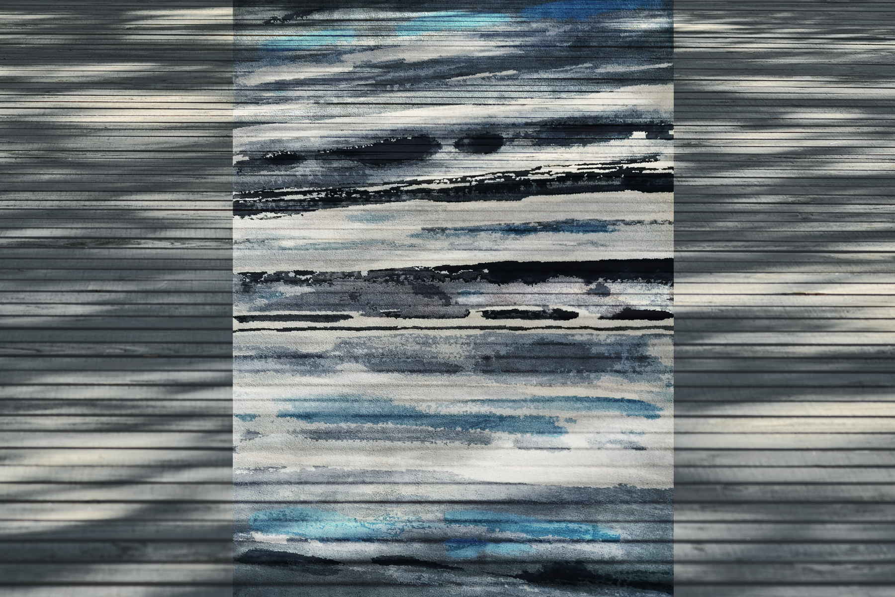 Grafischer Teppich in dezenter Farbigkeit, © Eva Kemmler Textildesign